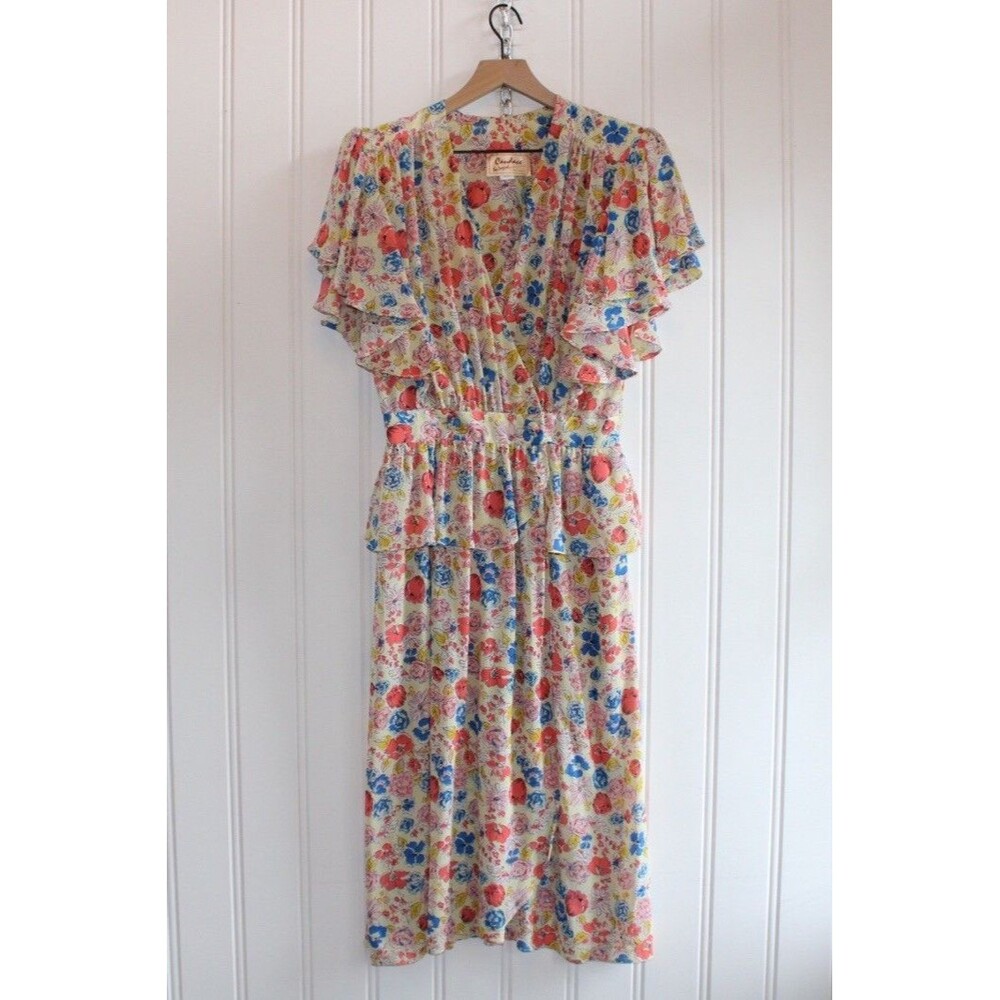 Vintage Floral Wrap Dress Candace by Ingrid California Prairie Cottagecore 11/12